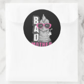 悪い母クラッカー朝おもしろいの鶏 ラウンドシール (バッグ)