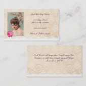 悪い毛日のサロンの名刺かテレホンカード コーリングカード (正面/裏面)