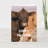 悪い毛日-カウボーイのParenting カード (正面)