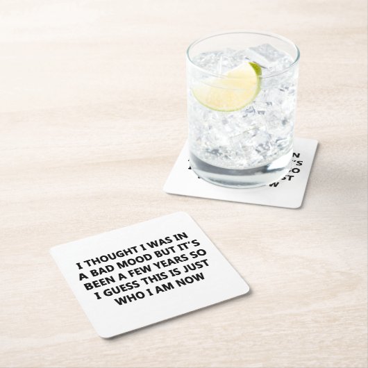 悪い気分 スクエアペーパーコースター (インサイチュ)