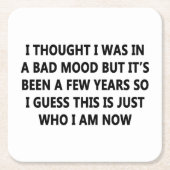 悪い気分 スクエアペーパーコースター (正面)