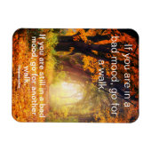 悪い気分 – 散歩に行く、やる気を起こさせる引用文 マグネット (横)