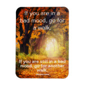 悪い気分 – 散歩に行く、やる気を起こさせる引用文 マグネット (縦)