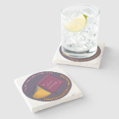 悪い決定のブッククラブの石のコースター ストーンコースター (横)