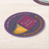 悪い決定のブッククラブの紙のコースター ラウンドペーパーコースター (アングル)