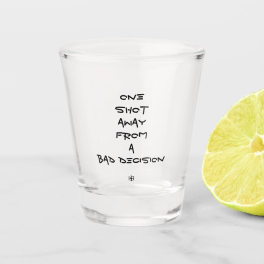 悪い決定の小グラス ショットグラス (正面)