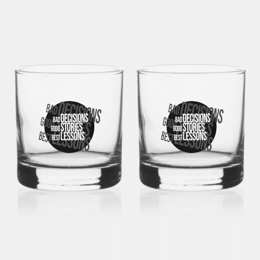 悪い決定良い話の飲み物用品セット ウイスキーグラス (正面)