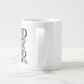 悪い決断は良い話をする – おもしろい諺 ジャンボコーヒーマグカップ (裏面)