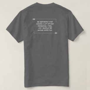悪い決断グレーTシャツ Tシャツ