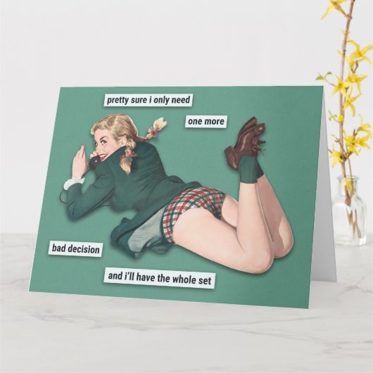 悪い決断 カード (黄色い花)