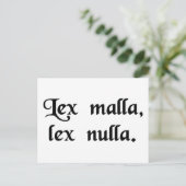 悪い法律は法律ではない。 ポストカード (スタンド正面)