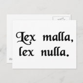 悪い法律は法律ではない。 ポストカード (正面/裏面)