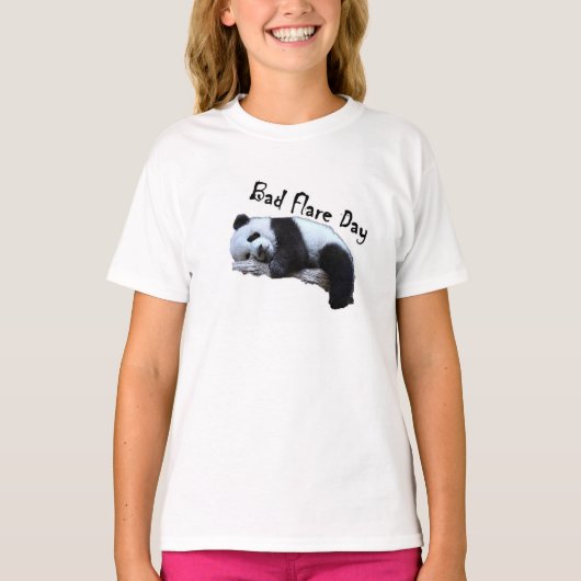 悪い火炎信号日のパンダの女の子 Tシャツ (正面)