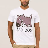 悪い犬おもしろいのTシャツ Tシャツ (正面)
