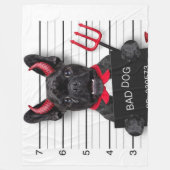 悪い犬 フリースブランケット (正面)