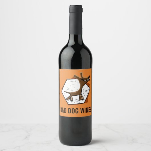 悪い犬 ワインラベル (正面)