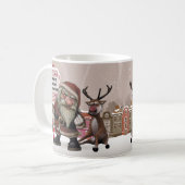 悪い状態によって飲まれるサンタの悪いサンタのクリスマスのギフトのマグ コーヒーマグカップ (正面左)