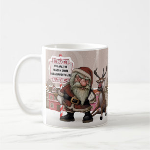 悪い状態によって飲まれるサンタの悪いサンタのクリスマスのギフトのマ コーヒーマグカップ