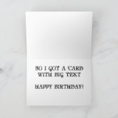 悪い状態は誕生日を注目します カード (内部)