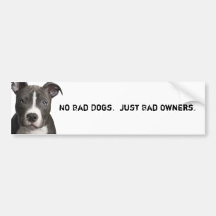 悪い状態犬無し。 ちょうど悪い所有者 バンパーステッカー