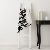 悪い猫が物を叩き、白い猫が黒 シェルパブランケット (インサイチュ)