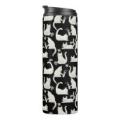 悪い猫が物を叩き、白い猫が黒 タンブラー (回転右)