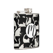 悪い猫が物を叩き、白い猫が黒 フラスク (右)