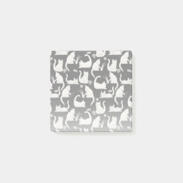 悪い猫が物を叩き、白い猫が黒 ポストイット