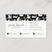 悪い猫が物を叩き、白い猫が黒 名刺 (裏面)