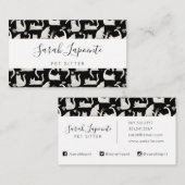 悪い猫が物を叩き、白い猫が黒 名刺 (正面/裏面)