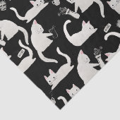 悪い猫が物を叩き、白い猫が黒 薄葉紙 (詳細)