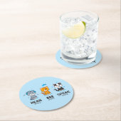 悪い猫が話ない紙コースターを見る ラウンドペーパーコースター (インサイチュ)