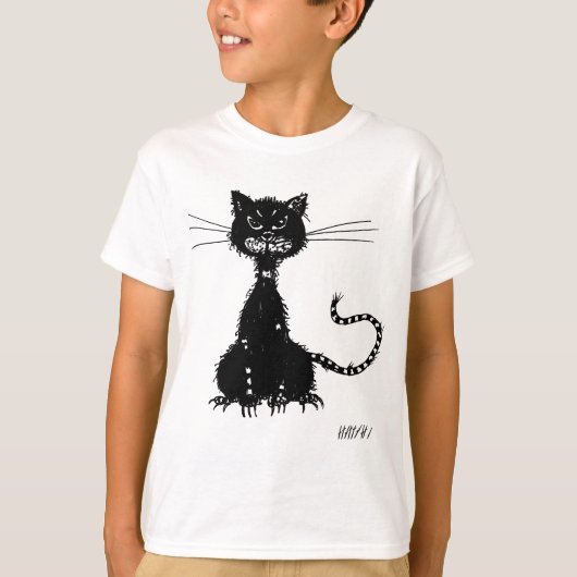 悪い猫のグランジ子供 Tシャツ (正面)