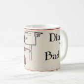 悪い猫のマグ(ヴィンテージの黒猫)の日記 コーヒーマグカップ (正面右)