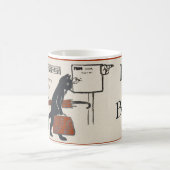 悪い猫のマグ(ヴィンテージの黒猫)の日記 コーヒーマグカップ (中央)