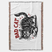 悪い猫 スローブランケット (正面縦)