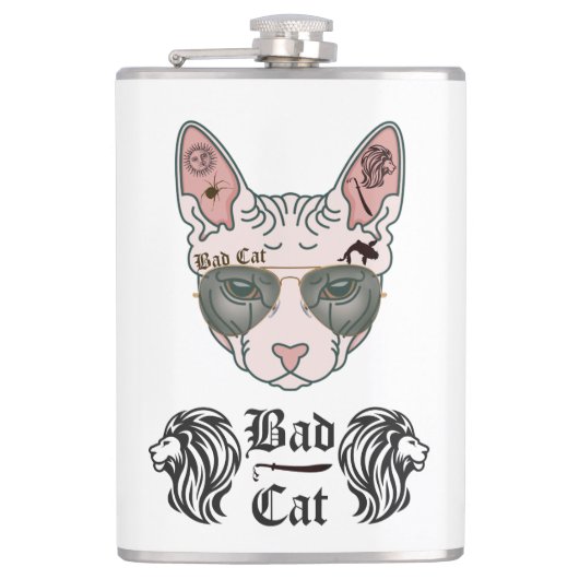 悪い猫 フラスク (正面)
