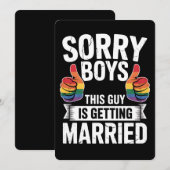 悪い男の子この男は結婚しているLGBTQプライド 招待状 (正面/裏面)