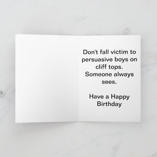 悪い男の子は、あなたの誕生日を台無しにする カード (内部)