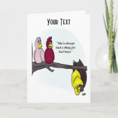 悪い男の子白い折り畳みグリーティングカード カード (正面)
