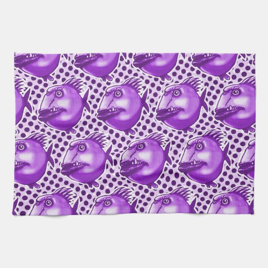 悪い男の悪い魚の漫画おもしろい キッチンタオル (横)