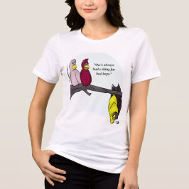 悪い男淡い色の子ピンクの女性のTシャツ トライブレンドＴシャツ