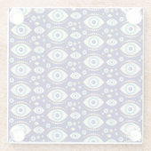 悪い目のチャームパターン ガラスコースター (裏面)