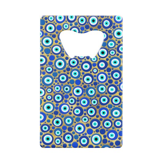 悪い目のチャームパターン クレジットカード栓抜き (正面)