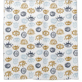 悪い目のパターン シャワーカーテン (正面)