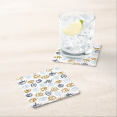 悪い目のパターン スクエアペーパーコースター (インサイチュ)