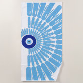 悪い目の保護スパイラルサマー ビーチタオル (正面)