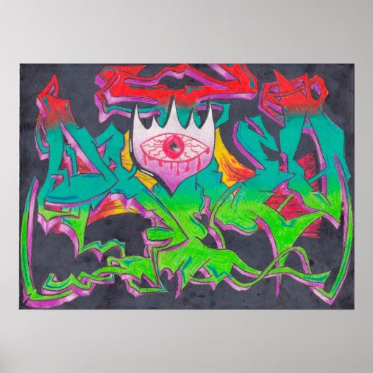 悪い目の落書きポスター ポスター (正面)
