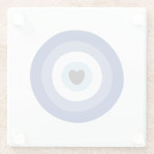 悪い目の記号の保護 ガラスコースター (裏面)