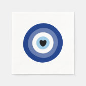 悪い目の記号の保護 スタンダードカクテルナプキン (正面)